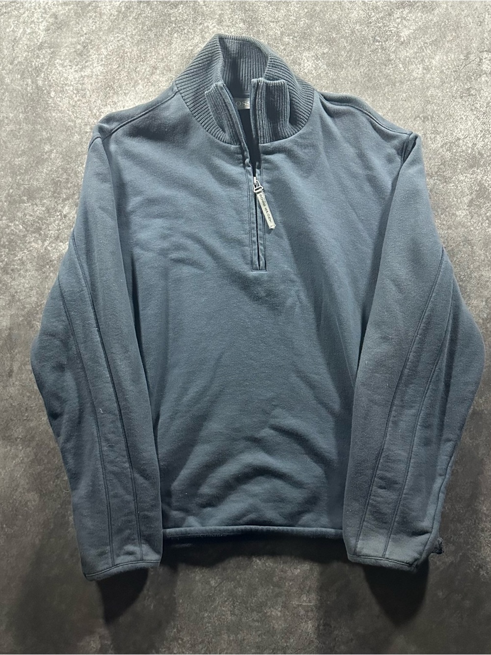 Hugo Boss Orange Label Navy Quarter Zip Sweatshirt Large